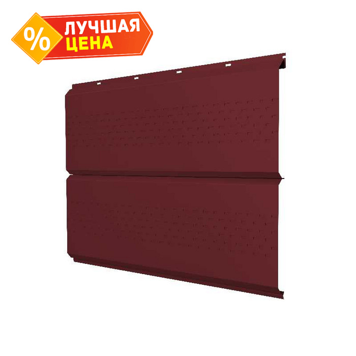 Софит ЭкоБрус new без перфорации 0,5 Satin RAL3005 красное вино