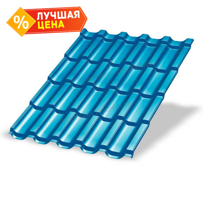 Металлочерепица Металл-Профиль Трамонтана-ML 0,5 NormanMP RAL 5015 Синее небо